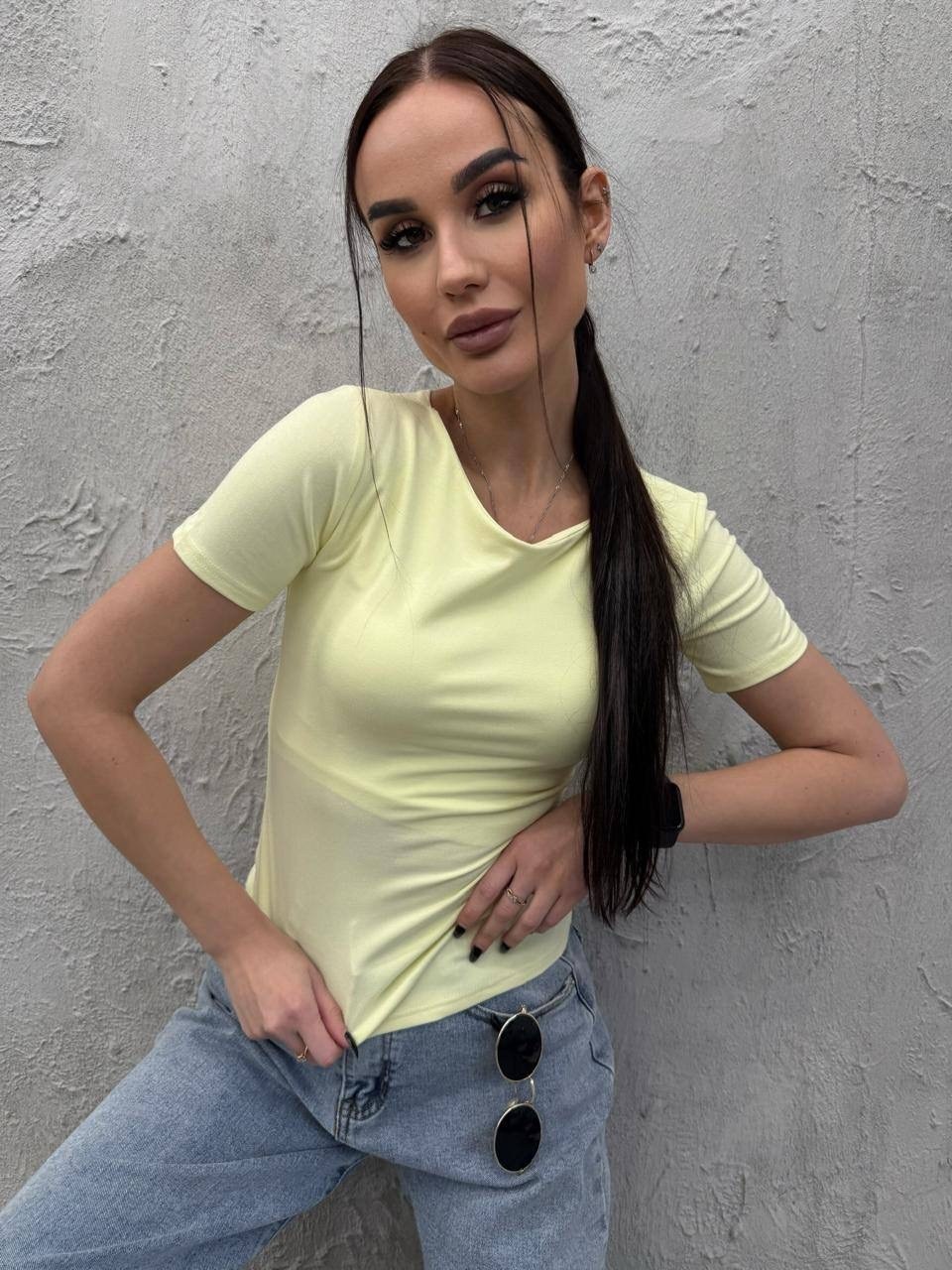 футболка skims базовая облегающая kamilek,футболка skims базовая облегающая kamilek 396651826,женская футболка,футболка скимс укороченная базовая облегающая,футболки базовая