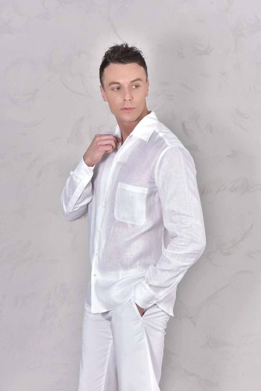 рубашка мужская белая,рубашка мужская льняная,рубашка мужская лен,рубашка мужская,белая льняная рубашка мужская