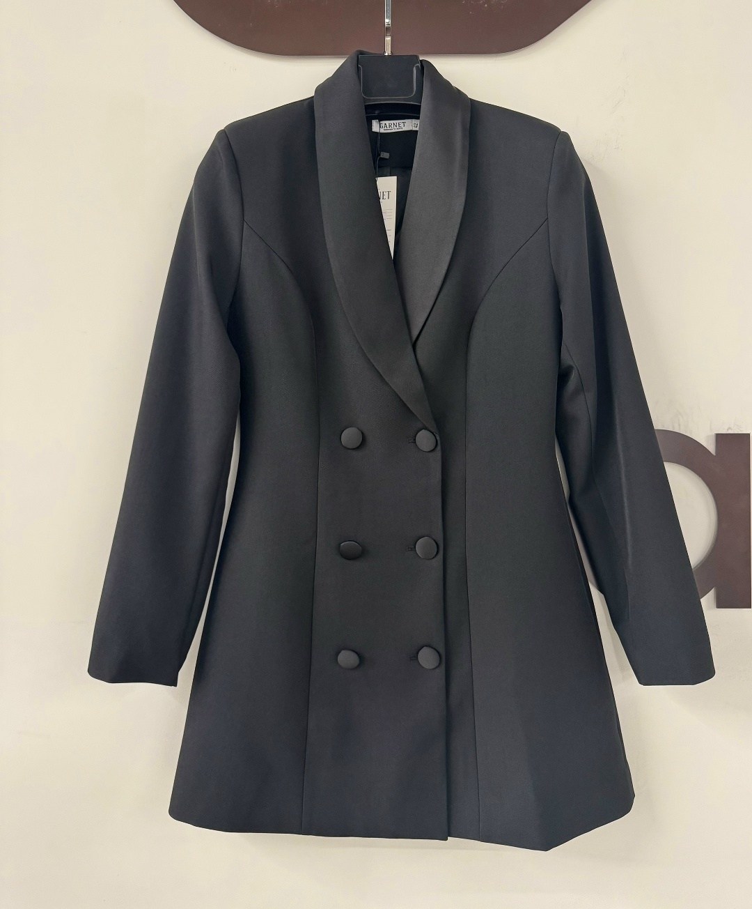 платье пиджак,черное платье пиджак,платье-жакет приталенного кроя,женское платье пиджак,lichi черное платье