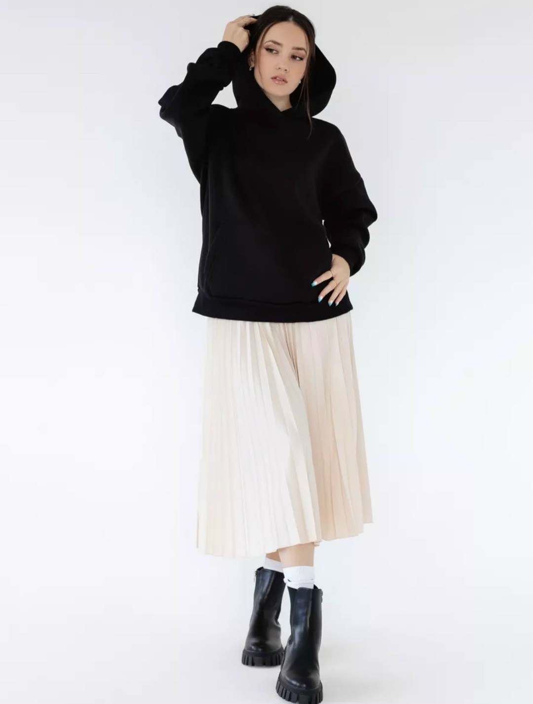 худи женское minaku casual collection цвет лавандовый р-р 46-48,толстовки оверсайз,худи оверсайз с капюшоном теплое с начесом,женское худи оверсайз,худи оверсайз