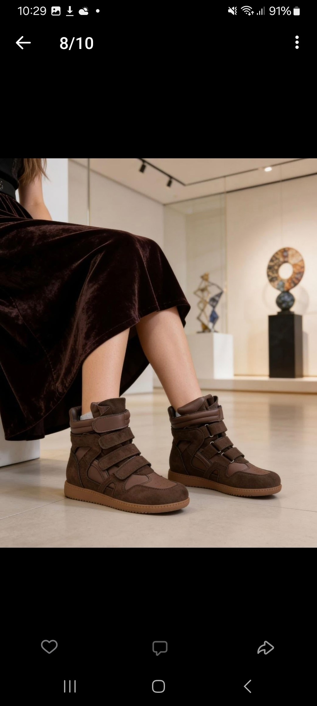 ,спортивная ,maison martin margiela 22 velcro strap high top sneakers,коричневые сникерсы,margiela velcro high tops