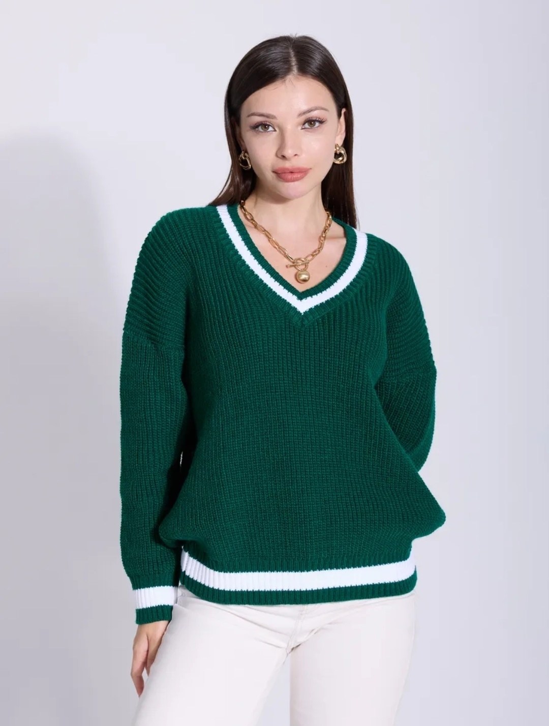 бежевый джемпер,джемпер вязаный оверсайз базовый с v-образным вырезом jashar textile,свитер женский,свитер премиум качество,джемпер модный