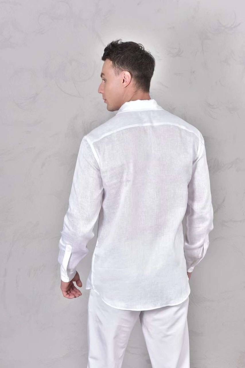 рубашка мужская белая,рубашка мужская льняная,рубашка мужская лен,рубашка мужская,белая льняная рубашка мужская