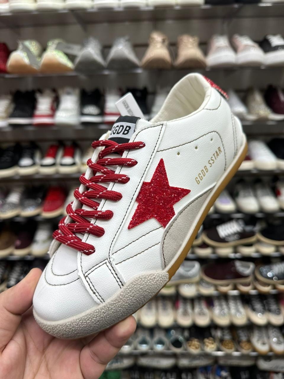 ,кроссовки golden goose,кроссовки golden goose ball-star low белый красный,кеды golden goose,кеды golden goose "ball star" красные