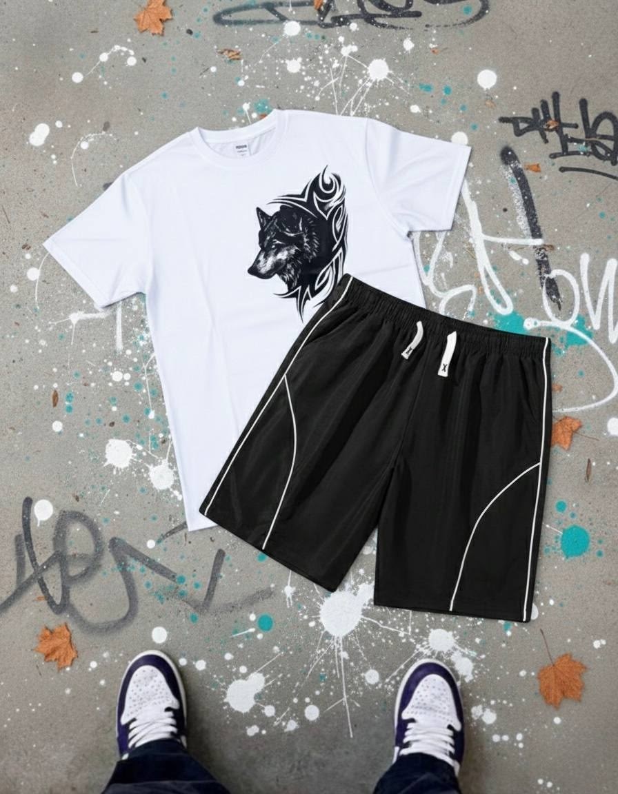 современные костюмы,костюм мужской,мужские комплекты,футболка волк