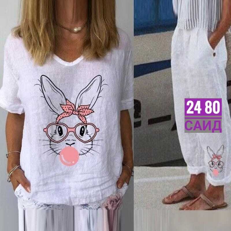 женские летние костюмы,женские модные повседневные футболки,костюм женский,одежда женская,костюм женский из хлопка