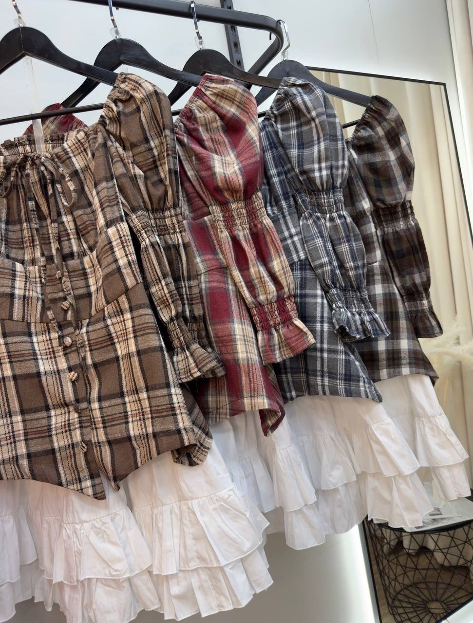 блузка в клетку,блузка стильная,клетчатая блузка,клетчатая кофта,женская блузка в клетку