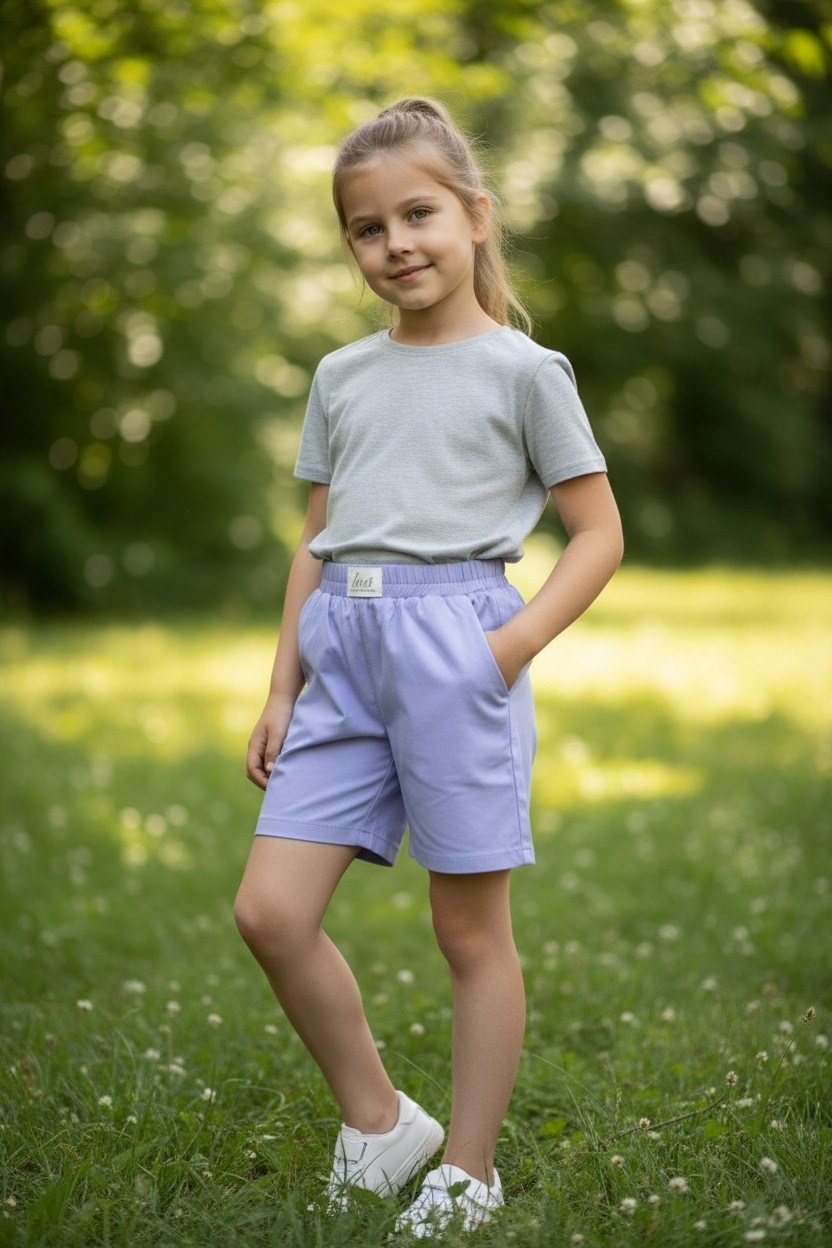шорты для девочек,фиолетовые шорты для девочек,шорты для детей,шорты фиолетовые,шорты трикотажные