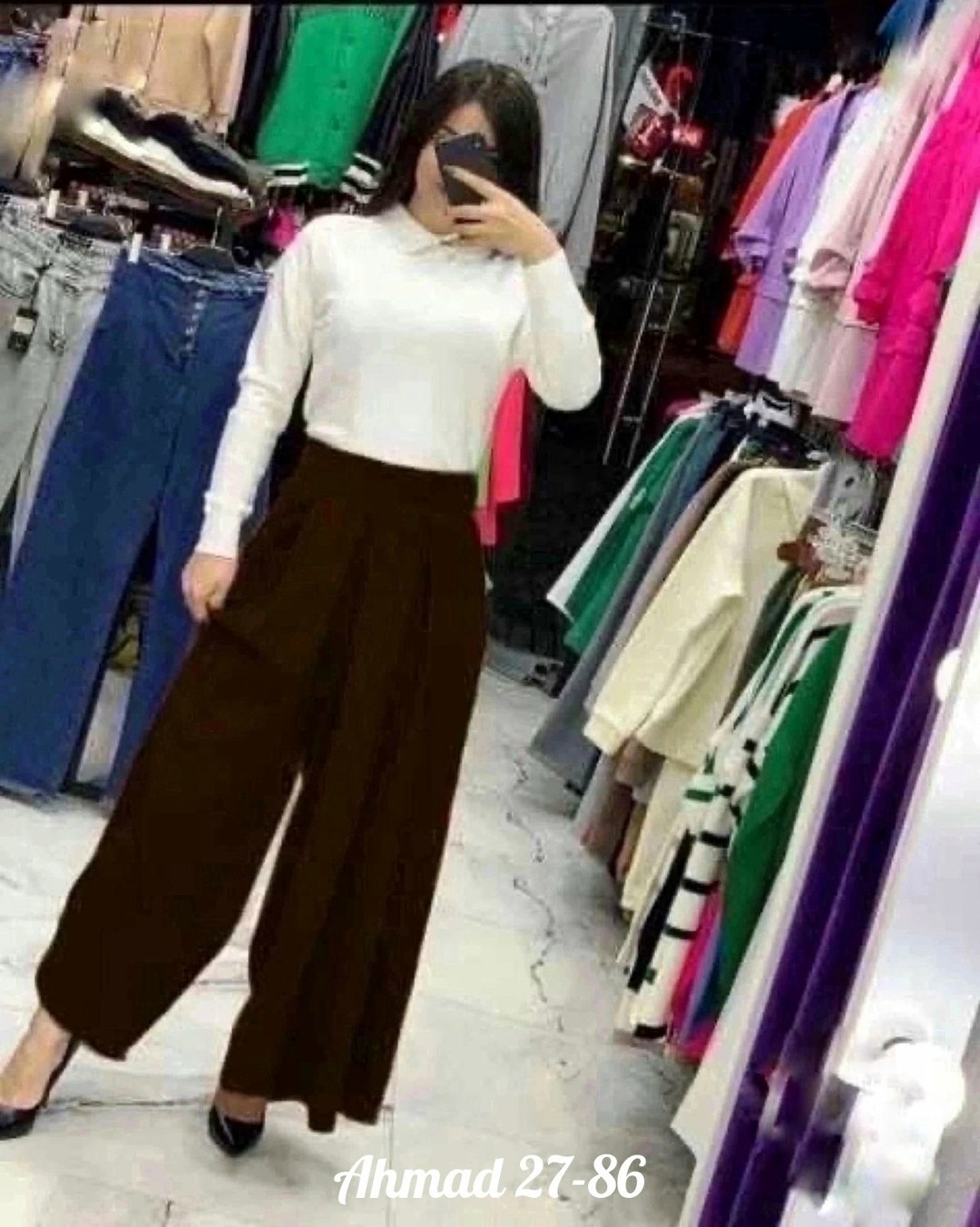 юбка брюки,женские широкие брюки,брюки женские,брюки палаццо софия 37 темно-коричневый,классические брюки