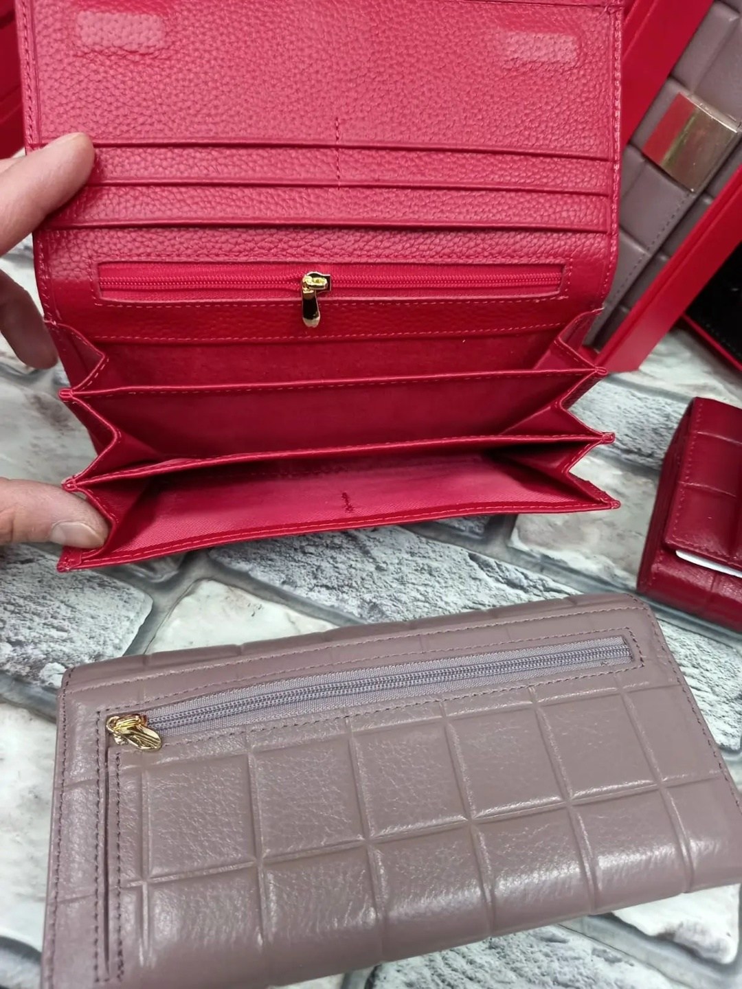 кошелек шанель женский красный,женские кошельки,женские кожаные кошельки,кошелёк chanel,кошелек женский портмоне