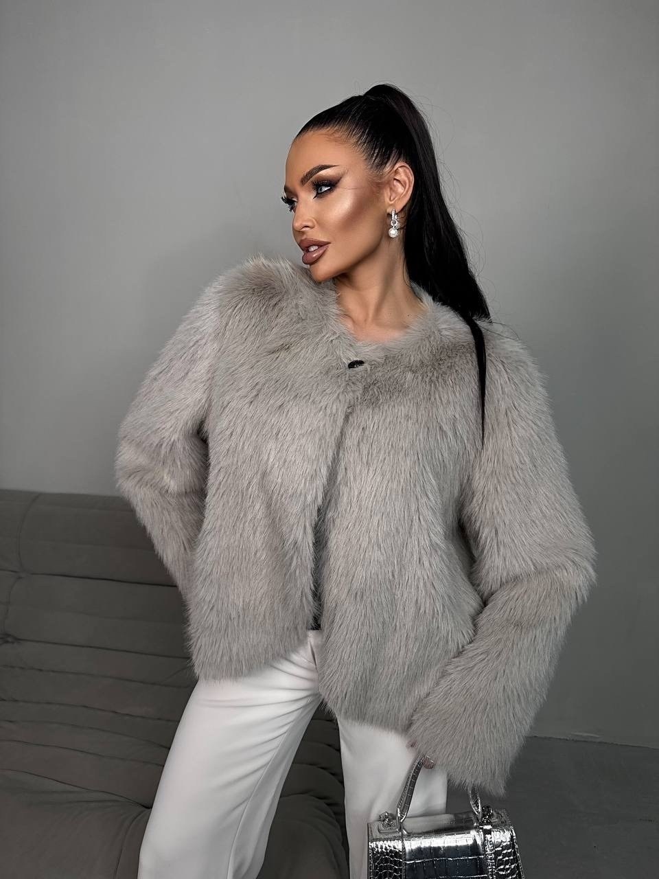 шуба искусственная короткая экошуба,шубка,эко шубка,шуба женская из искусственного меха,шуба искусственная короткая экомех 2025 genzel