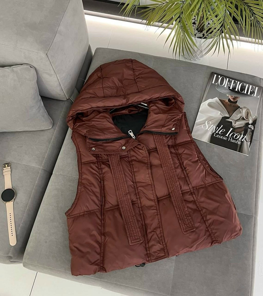 жилет с капюшоном женский,теплый жилет,жилет с капюшоном,пуховой жилет,жилетка с капюшоном