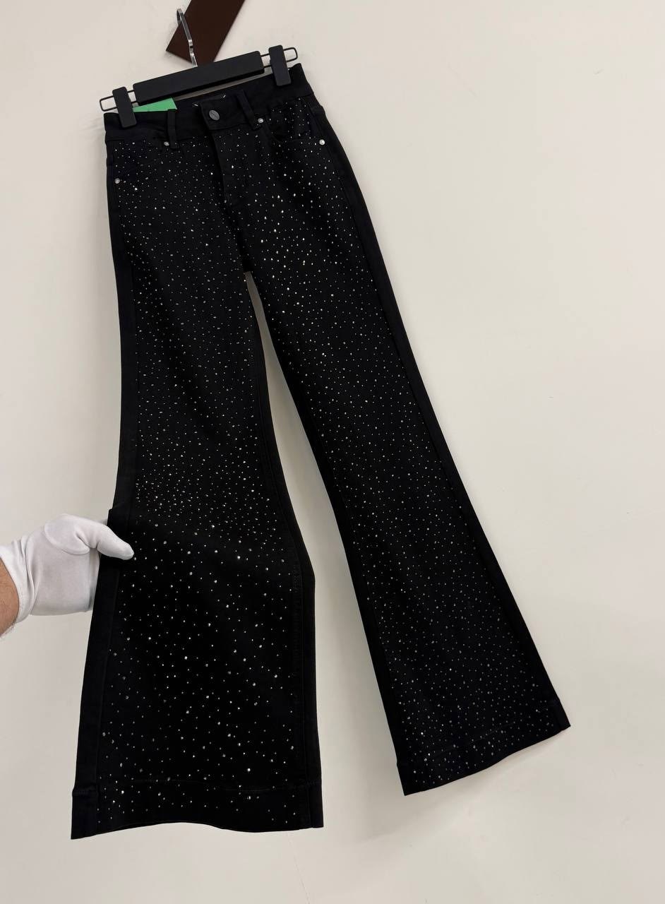 черные джинсы-клеш,джинсы клеш denim 3104 черный w25,джинсы женские,джинсы koton черный,черные женские джинсы микро-клеш