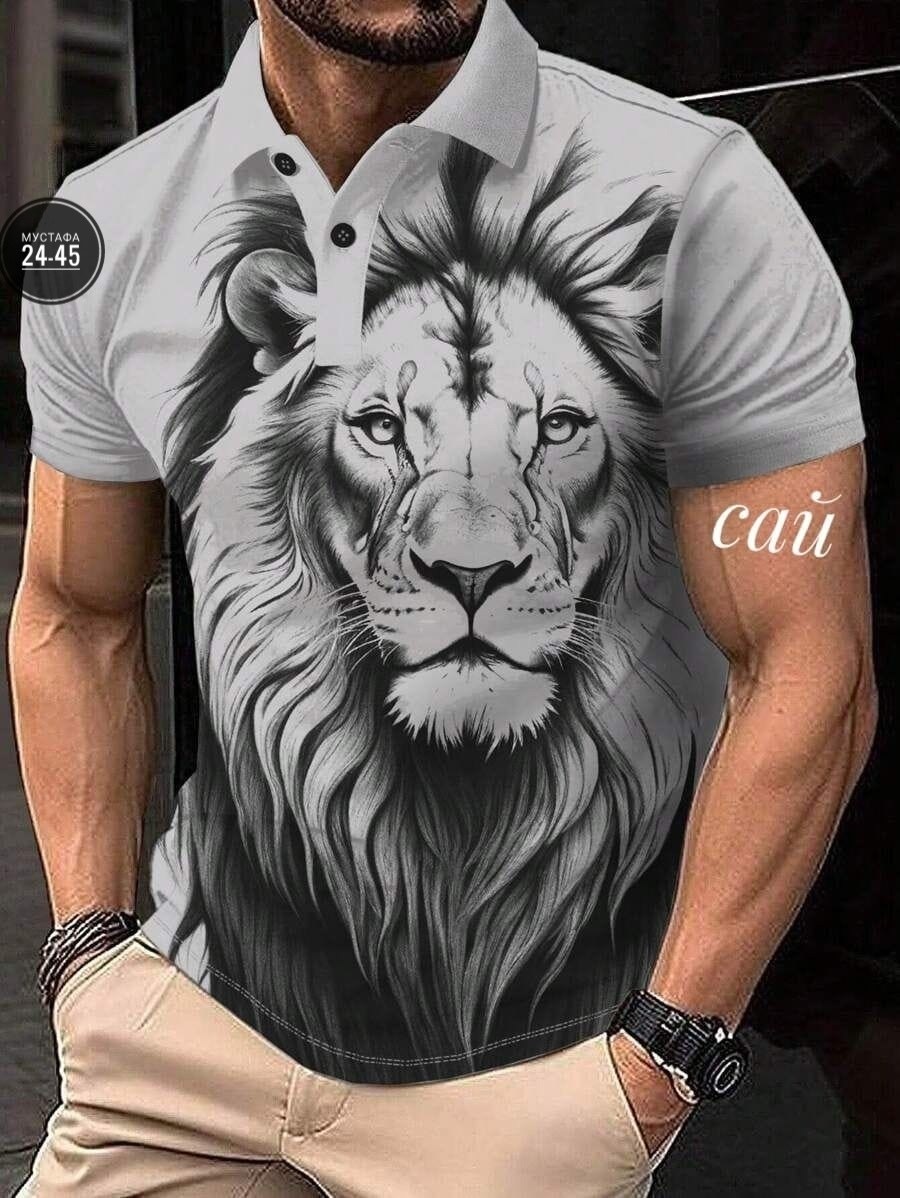 футболка для мужчин хб,мужская рубашка поло,футболка для мужественных образов с королем,футболки для мужчин,футболка поло мужская