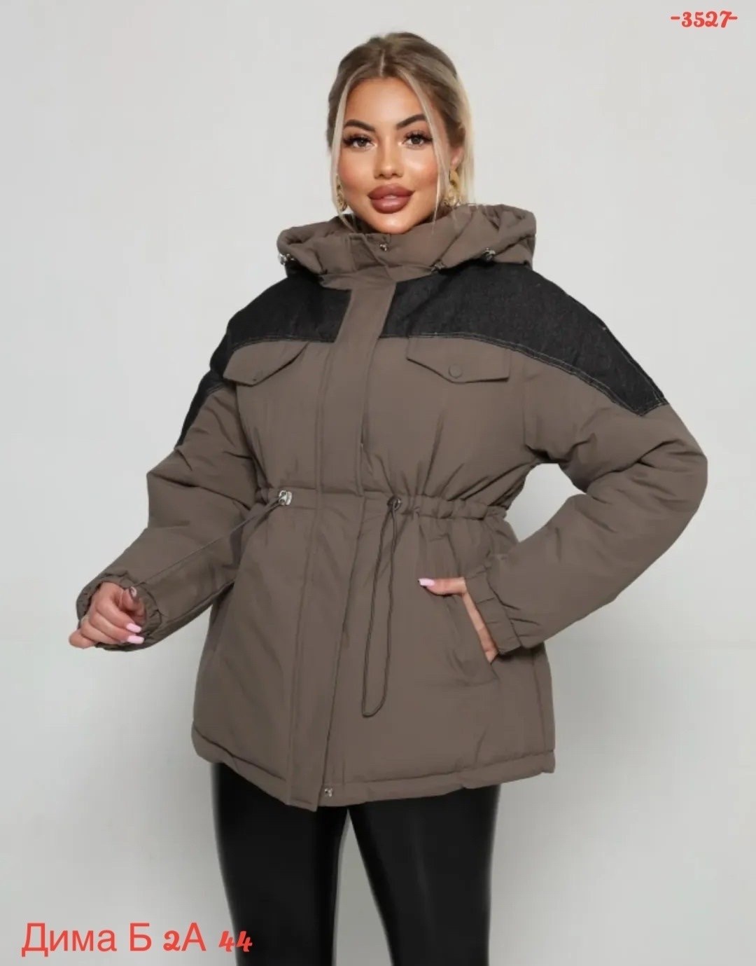 куртка женская зима арт: s241016,куртка зимняя с капюшоном укороченная dh fashion,куртка демисезонная женская,куртка женская серая,куртка зимняя женская