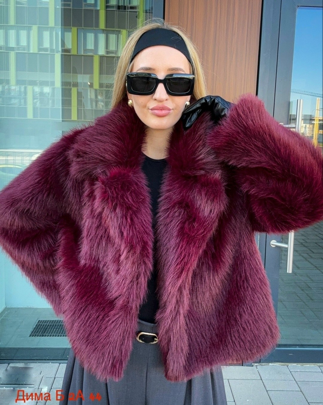 шуба укороченная из экомеха emberens,бордовая шуба,шуба искусственная женская бордовая,шуба искусственная бордовая,шуба искусственная