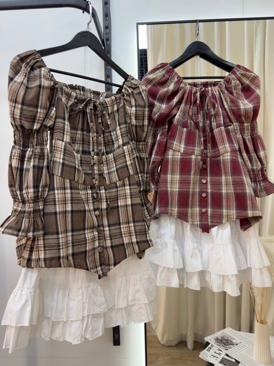 блузка в клетку,блузка стильная,клетчатая блузка,клетчатая кофта,женская блузка в клетку