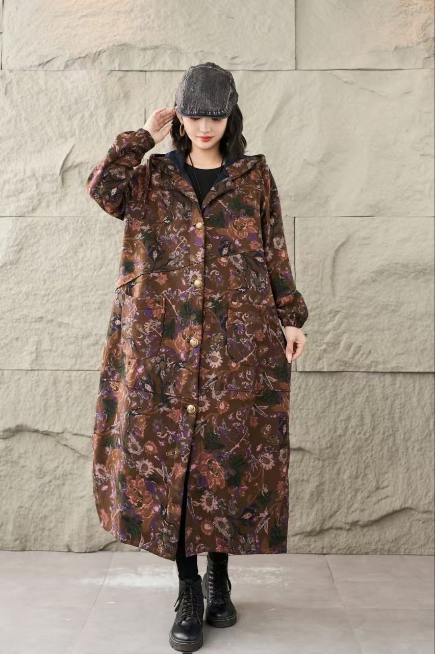 модное пальто,пальто с капюшоном,пальто с принтом,пальто для женщин,длинное пальто