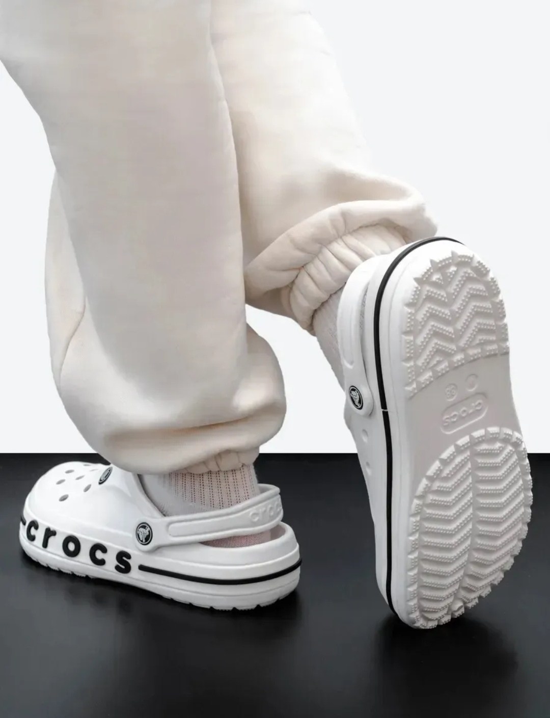 белые сабо crocs bayaband clog,сандалии crocs bayaband clog 'white blue',кроксы,crocs белые,crocs женские