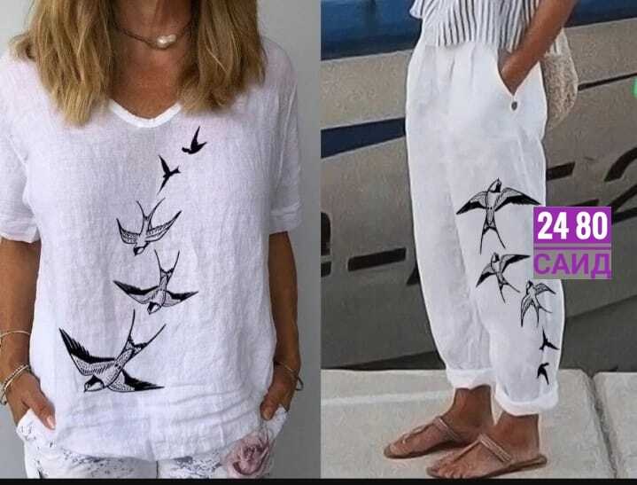 женские летние костюмы,женские модные повседневные футболки,костюм женский,одежда женская,костюм женский из хлопка