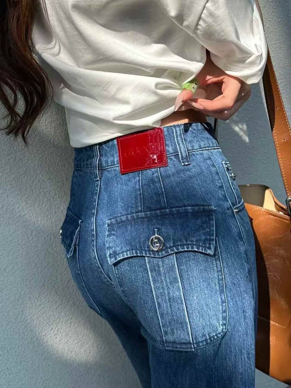 джинсы gucci,джинсы стильные,женские джинсы,широкие джинсы,модные джинсы