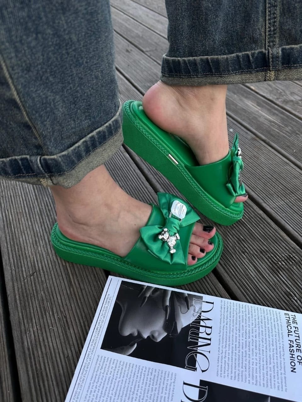 ,шлепанцы женские,модные шлепанцы,шлепанцы с бантами,шлепки с бантом