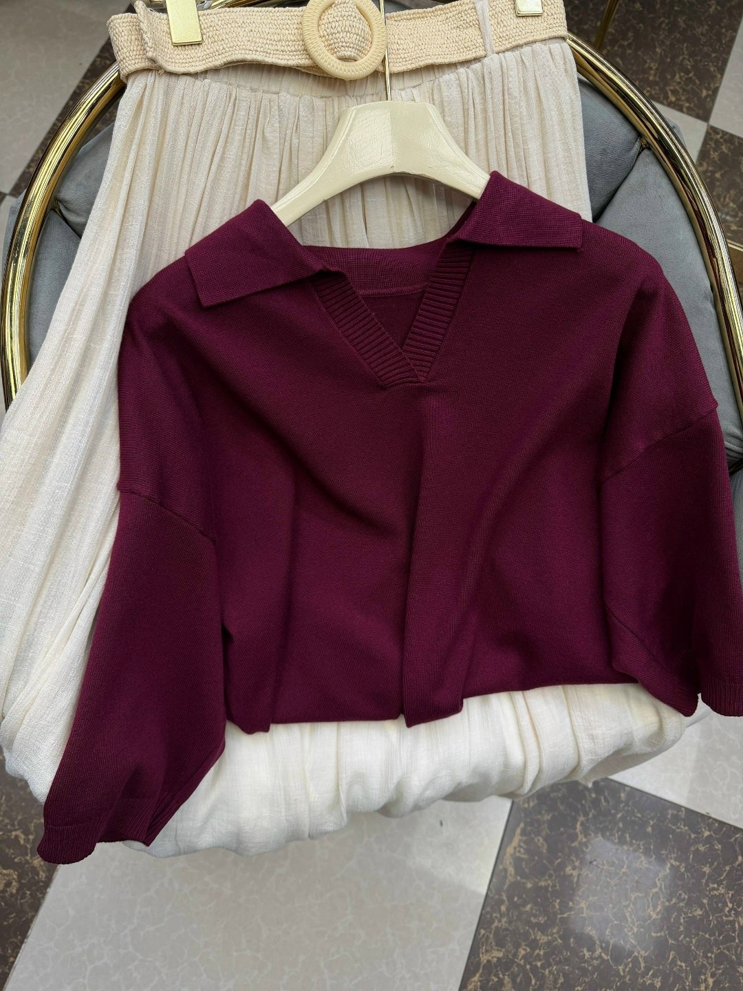 стильная кофта,повседневный джемпер,женская кофта,свитер с воротником,свитер с воротником поло