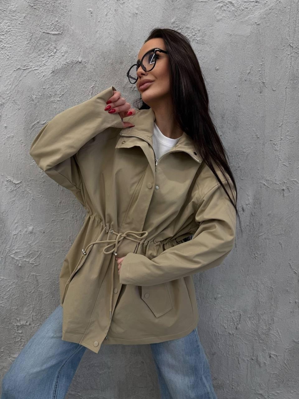ветровка женский timtony карманы бежевый,куртка оверсайз,ветровка женская,женская куртка,ветровка стильная