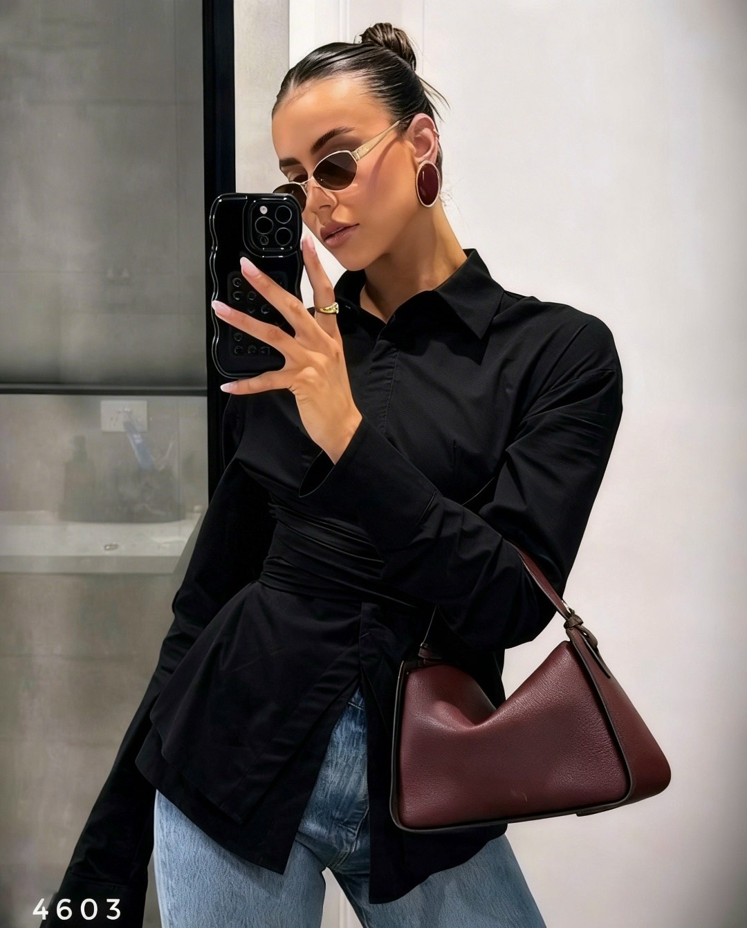 дизайнерские блузки,рубашка черная,рубашка с запахом,женская рубашка,рубашка