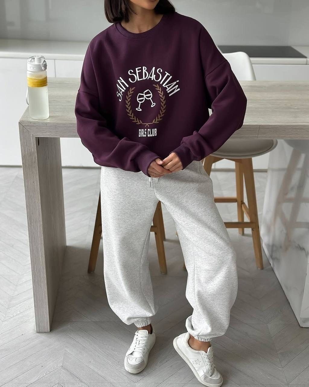 женская кофта,свитшот женская,женский свитшот оверсайз,свитшот и толстовка,фиолетовый свитшот