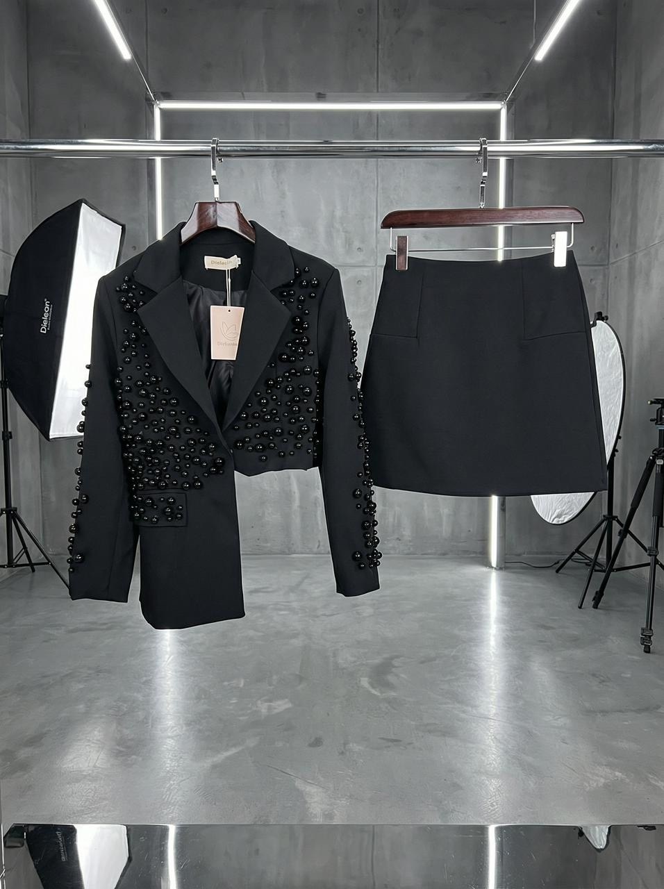 платье пиджак,платье пиджак мини,capri black diamond embellishment blazer dress,платье пиджак черное,платье