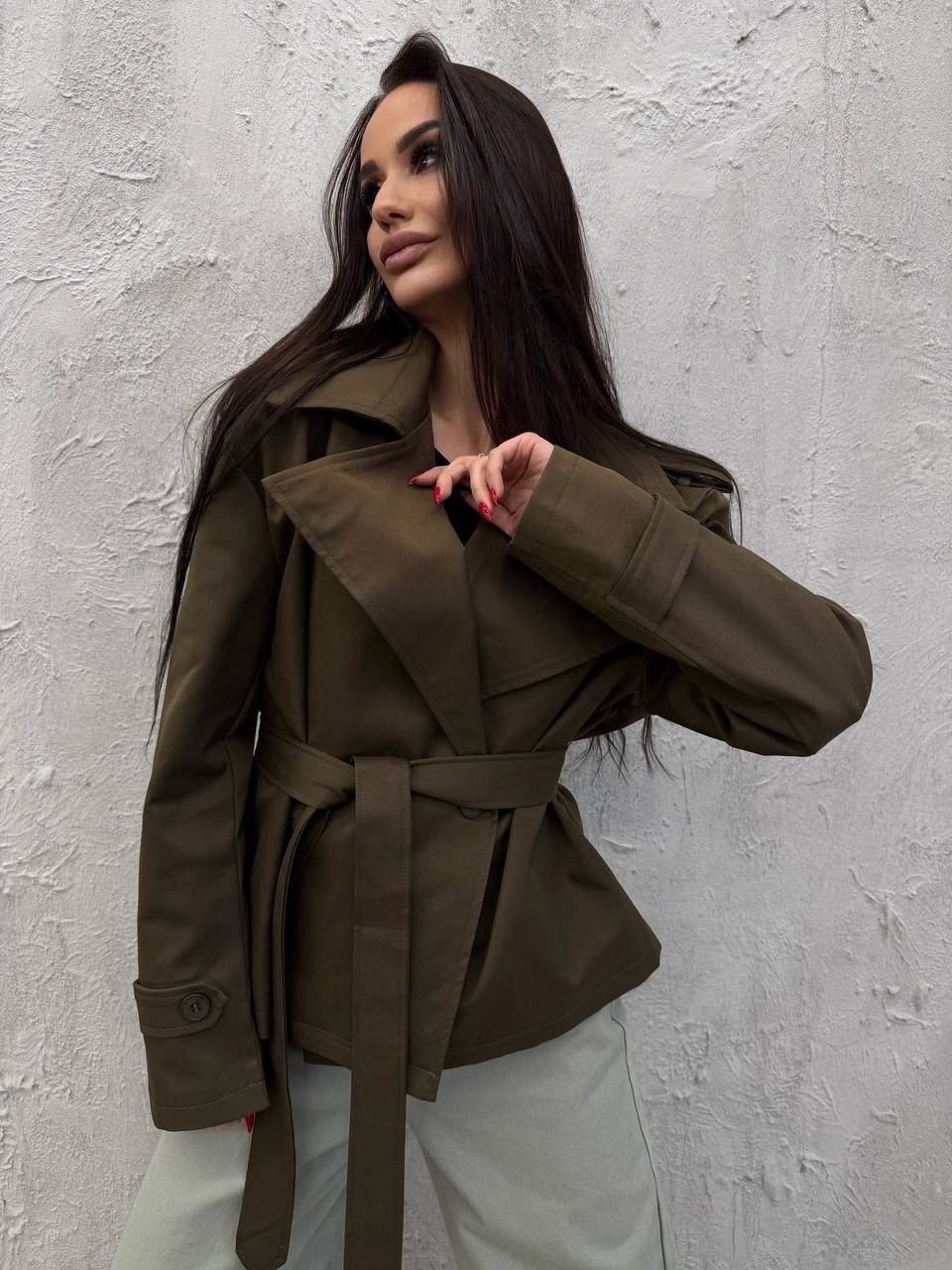 тренч,тренч с поясом,тренч женский,плащ тренч женский,укороченный тренч