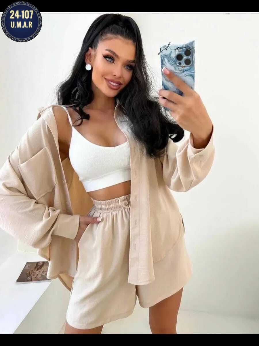 костюм с шортами стильный,женский костюм с шортами,костюм женский летний с шортами и рубашкой,костюм женский летний с шортами и рубашкой из льна,костюм с шортами и рубашкой летний