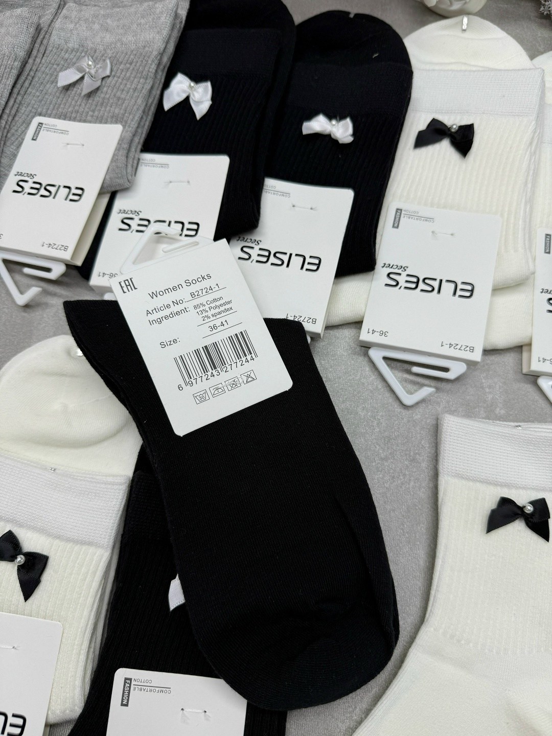носки комплект,женские носки,комплект носки женские,носки с бантами,носки женские хлопковые