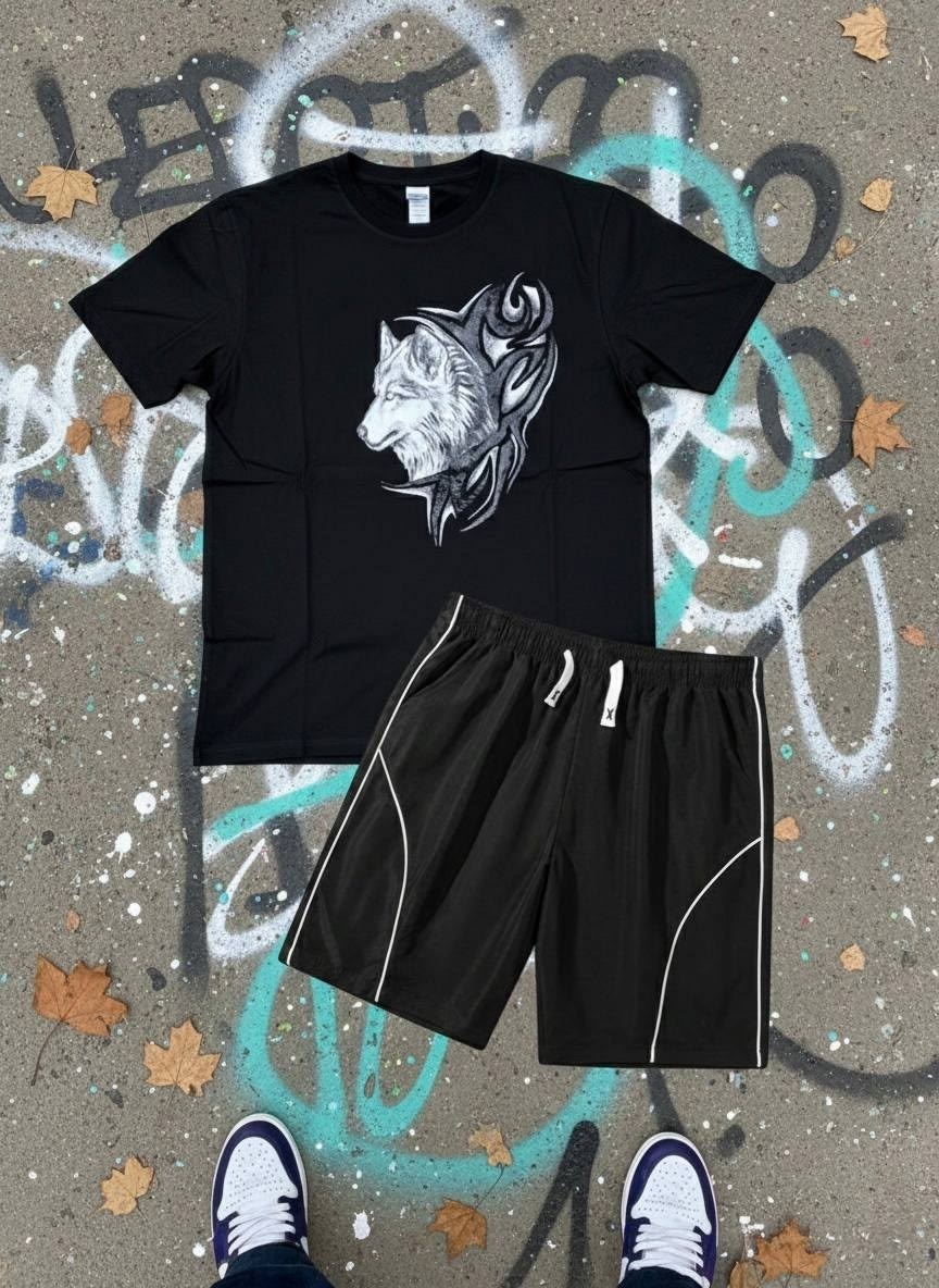 современные костюмы,костюм мужской,мужские комплекты,футболка волк
