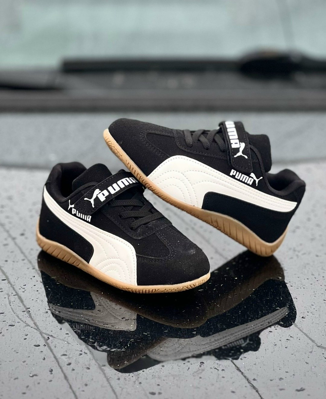 кроссовки puma,,детские кроссовки для скейтбординга palermo gs puma черный,кроссовки пума,черно-белые кроссовки speedcat og puma