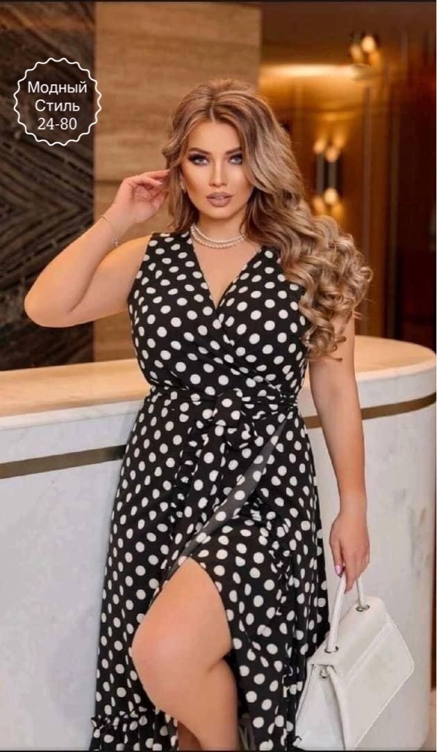 женское платье больших размеров,повседневные платья,платье,женское платье в горошек,стильное платье