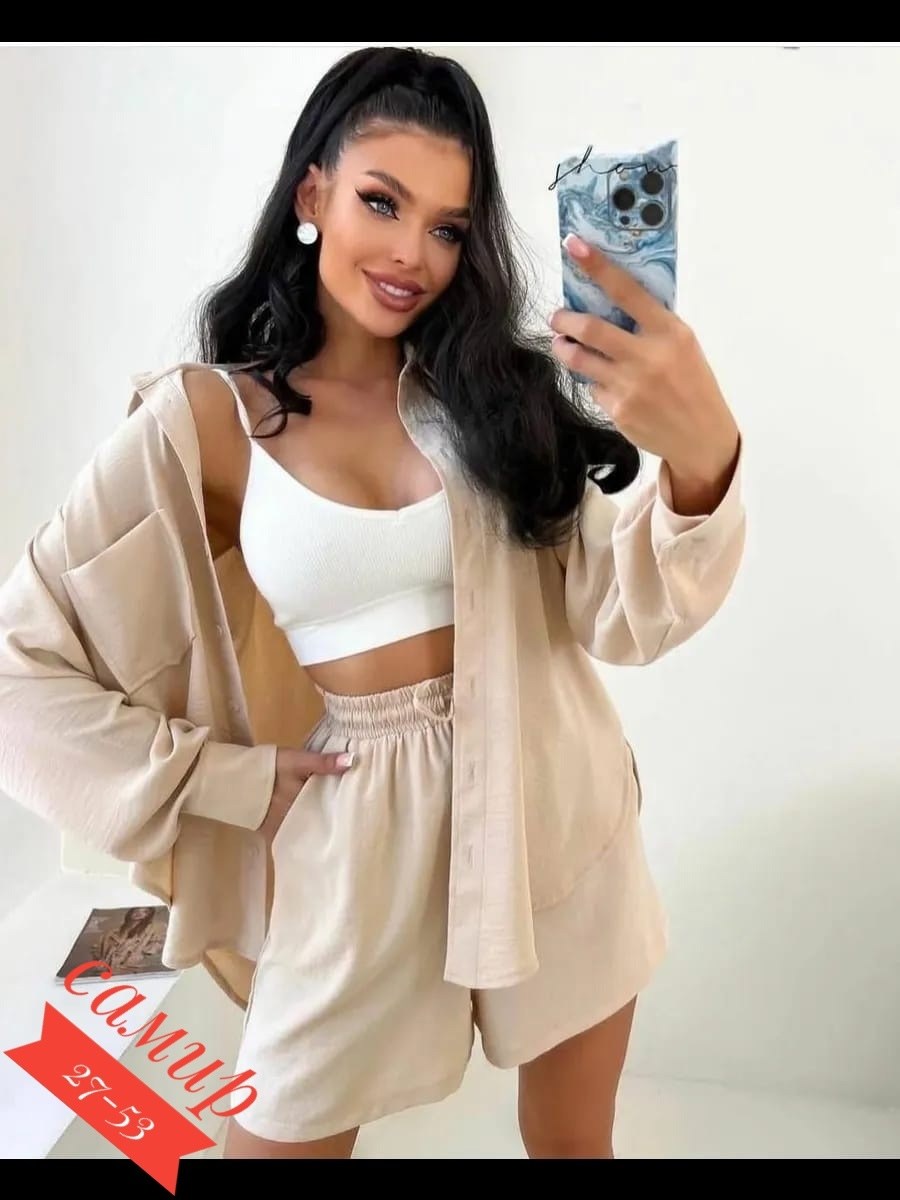 костюм женский летний с шортами и рубашкой,костюм с шортами и рубашкой летний,летние костюмы женские,летние костюмы,костюм женский