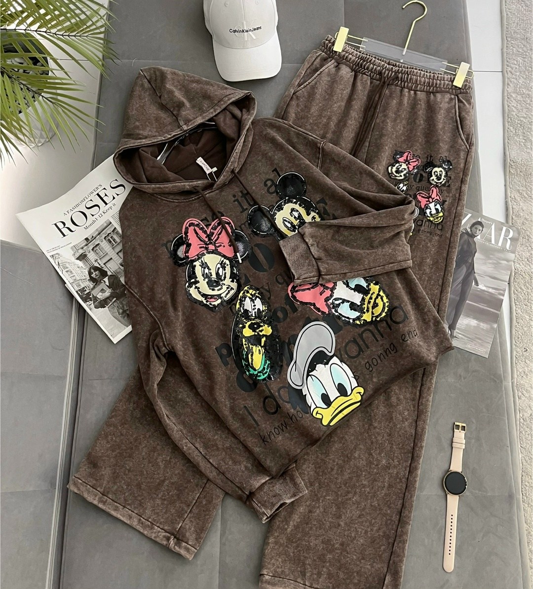 спортивный костюм с микки маусом женский,костюм на флисе,костюм с принтом,костюм на флисе женский,костюм с микки маусом