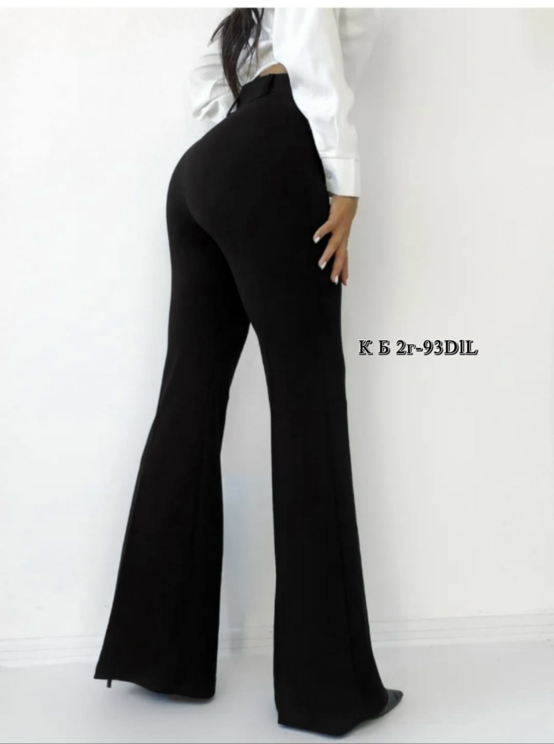 брюки женские клеш,брюки клеш классические,черные брюки клеш,брюки клеш от колена классические с высокой посадкой офисные liza,брюки клеш от колена