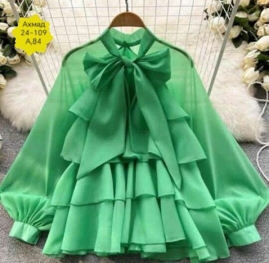 блузка с оборками,женская блузка с оборками,блузка с бантом,шифоновая блузка,блузка из органзы