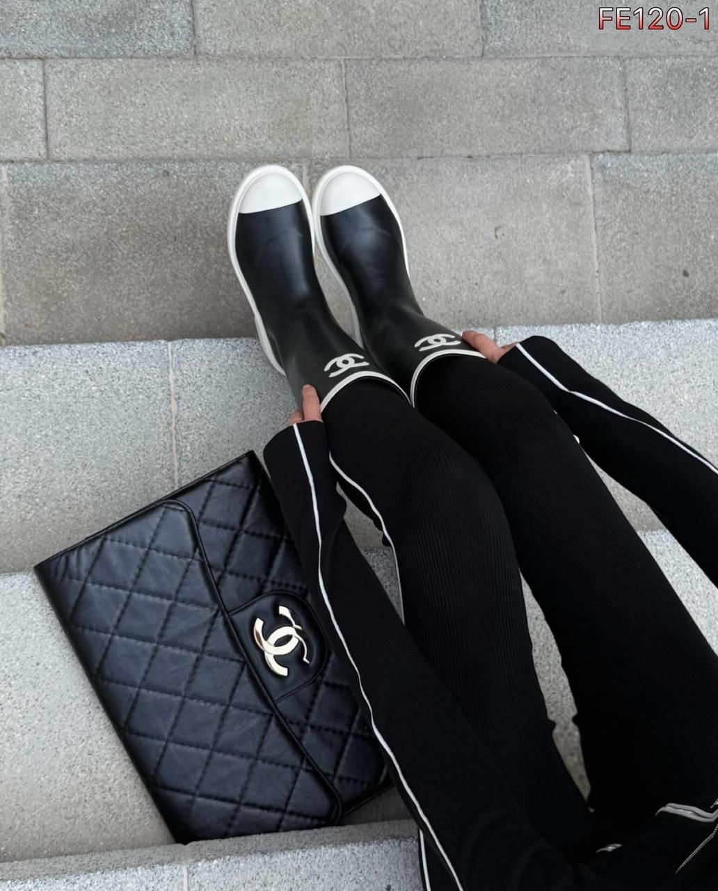 сапоги шанель,резиновые сапоги шанель,стильные резиновые сапоги,сапоги,высокие сапоги