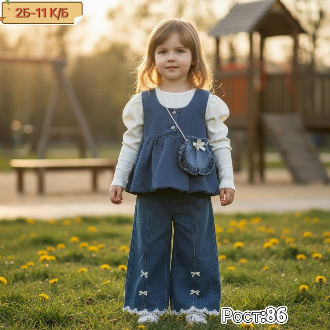 джинсовый костюм для девочки,костюм для девочек,комплект одежды для девочек,одежда для девочек,детский джинсовый костюм