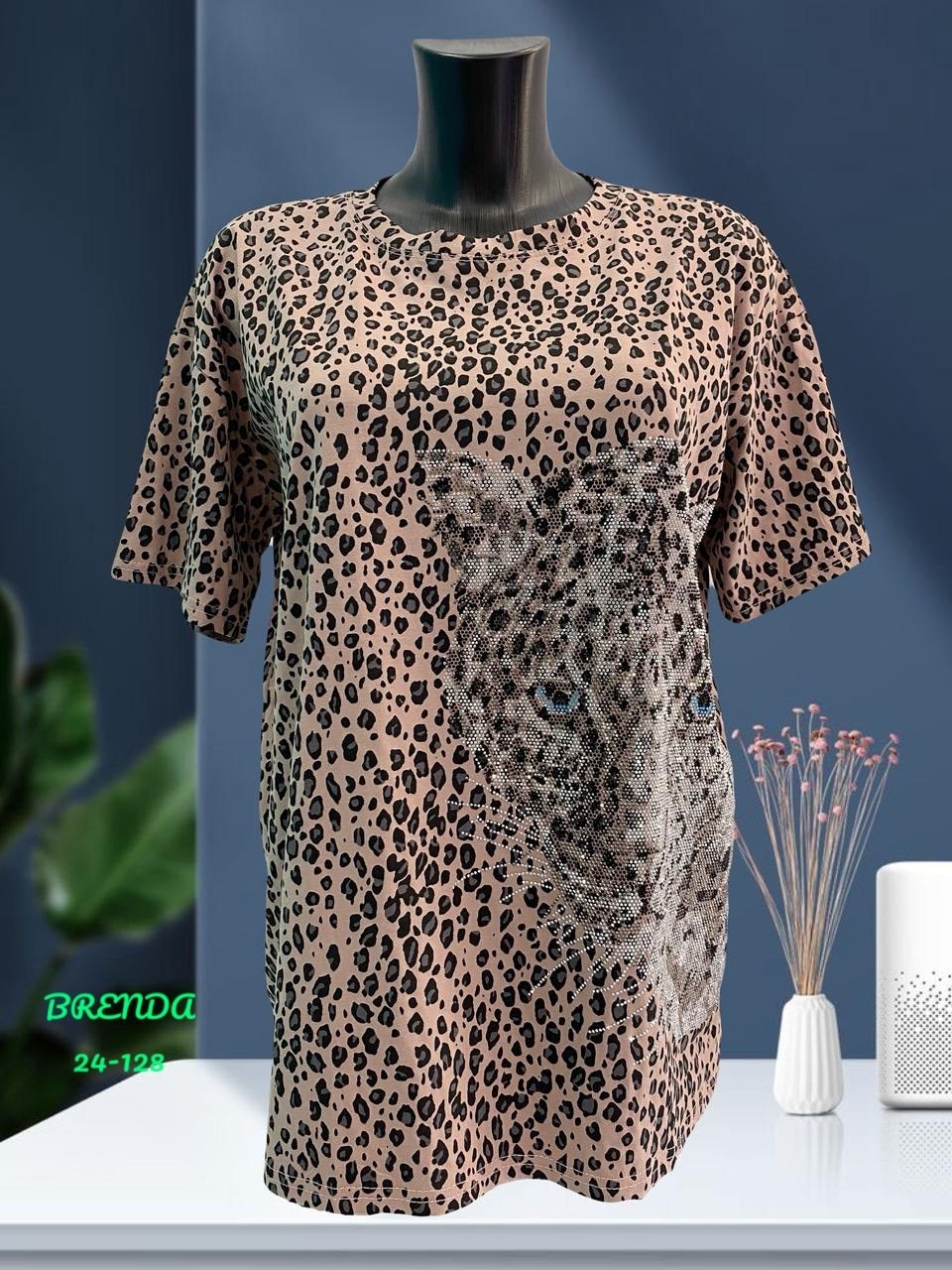 футболка женская,футболка женская 6506 "леопард",футболка майка,женская майка,женская кофта