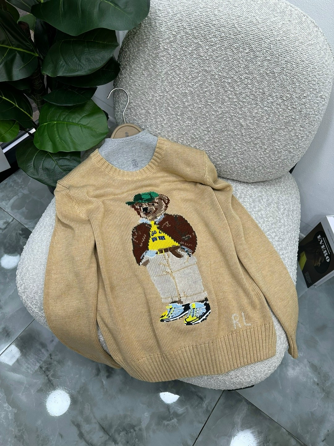 свитер женский polo ralph lauren с мишкой,свитер с мишками,свитера женские,джемпер с ручной вышивкой,джемпер с медведем женский ralph lauren