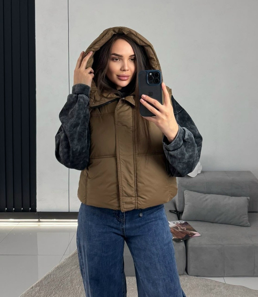 жилет с капюшоном женский,теплый жилет,жилет с капюшоном,пуховой жилет,жилетка с капюшоном