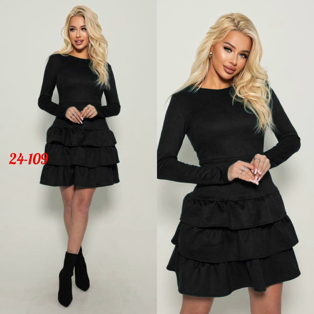 платье с оборками,платье из замши,модные молодежные платья,платье из спандекса под замшу,платье с оборками на юбке