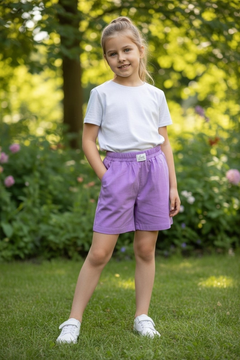 шорты для девочек,фиолетовые шорты для девочек,шорты для детей,шорты фиолетовые,шорты трикотажные