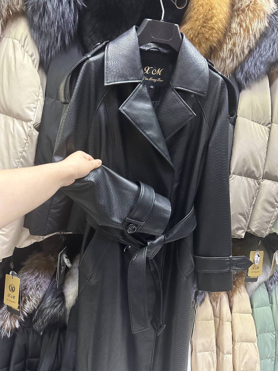 плащ тренч кожаный,кожаный тренч,кожаный тренч сагитта,кожаный плащ женский,кожаный плащ 2026