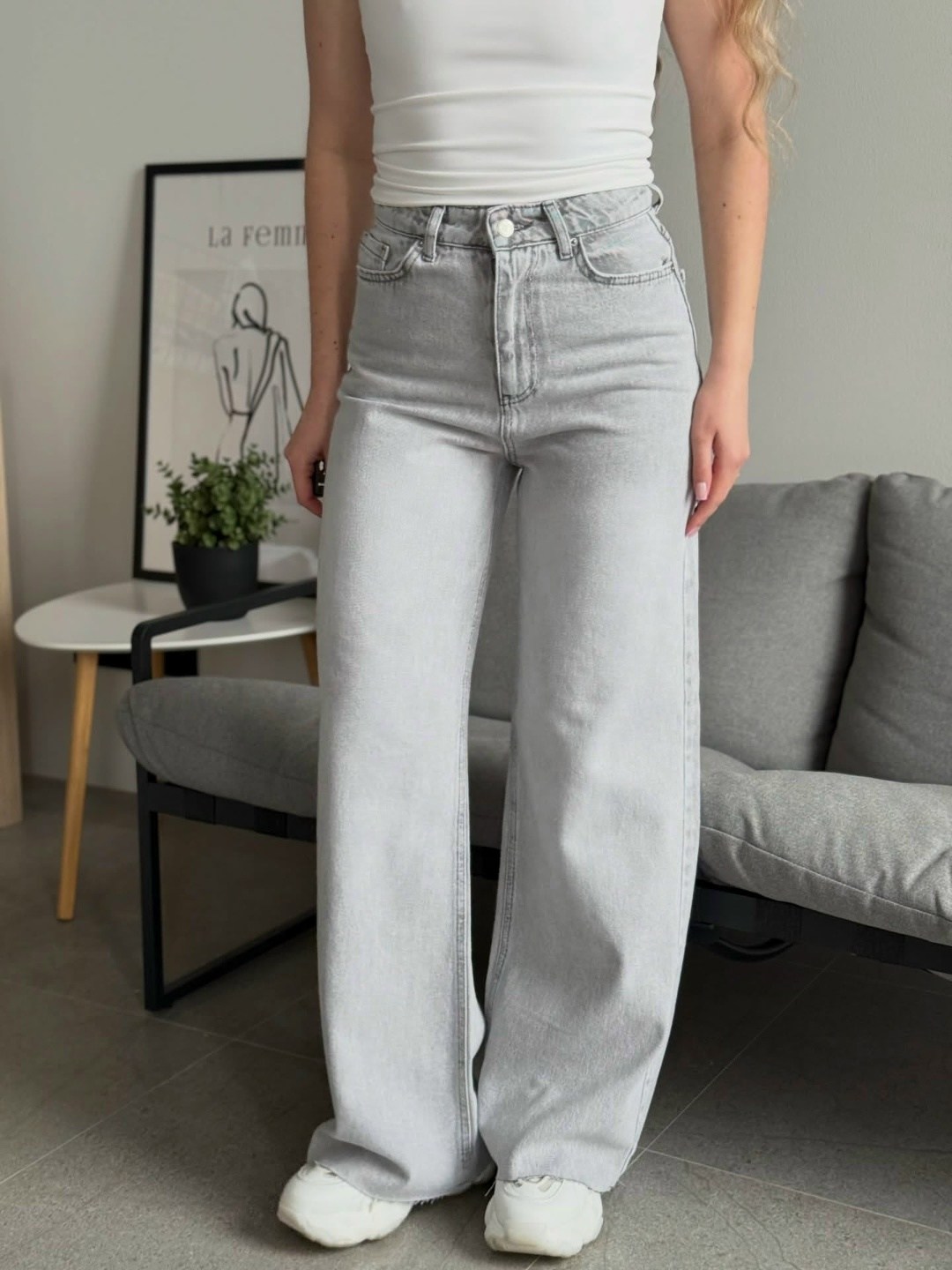 женские джинсы,широкие женские джинсы,джинсы,серые джинсы широкие,серые свободные джинсы из полиэстера